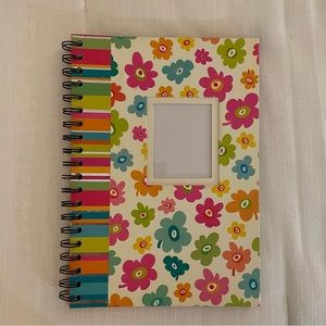 Children’s Hardcover Floral Notebook, Pink/Blue, 7”x10”, EUC